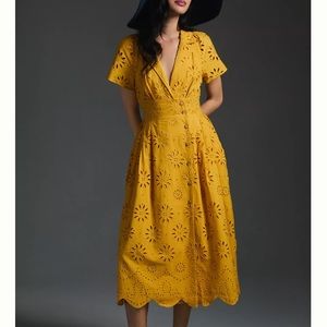 Anthropologie Eyelet Shirt Dress